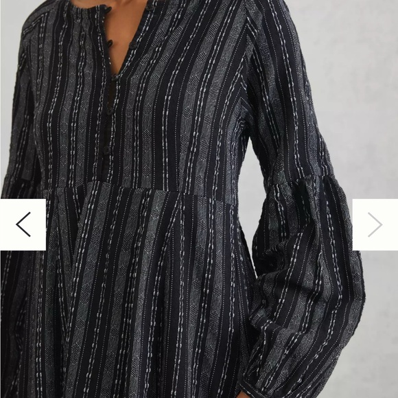 New Anthropologie x AFTERNOON Siobhan Tunic Dress size 4 Black Long Sleeve - Picture 4 of 15